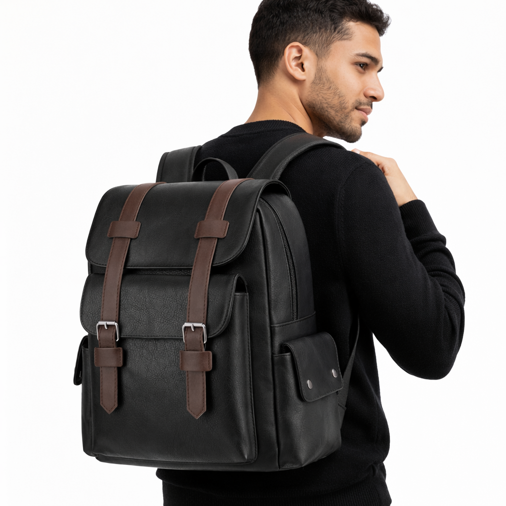 Sac À Dos En Cuir Noir