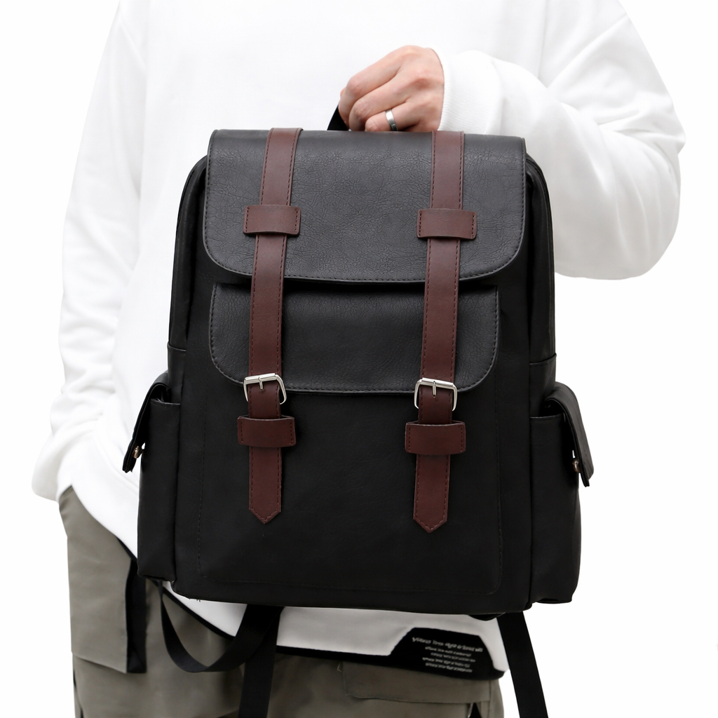 Sac À Dos En Cuir Noir