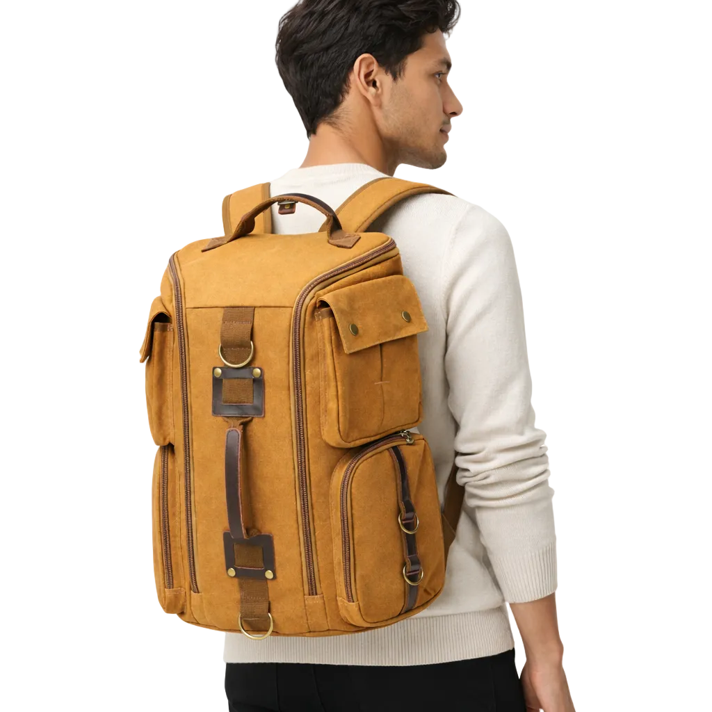 Grand Sac À Dos En Cuir