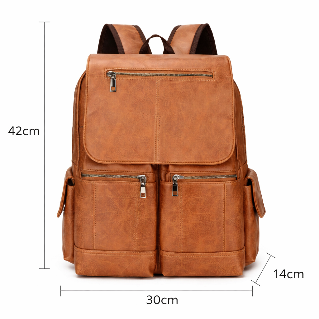 Sac À Dos En Cuir Marron