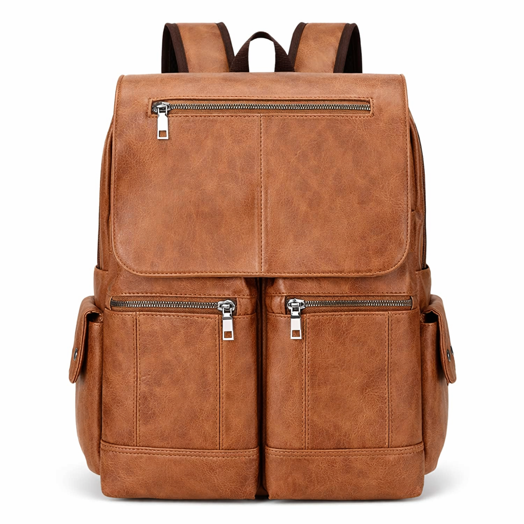 Sac À Dos En Cuir Marron