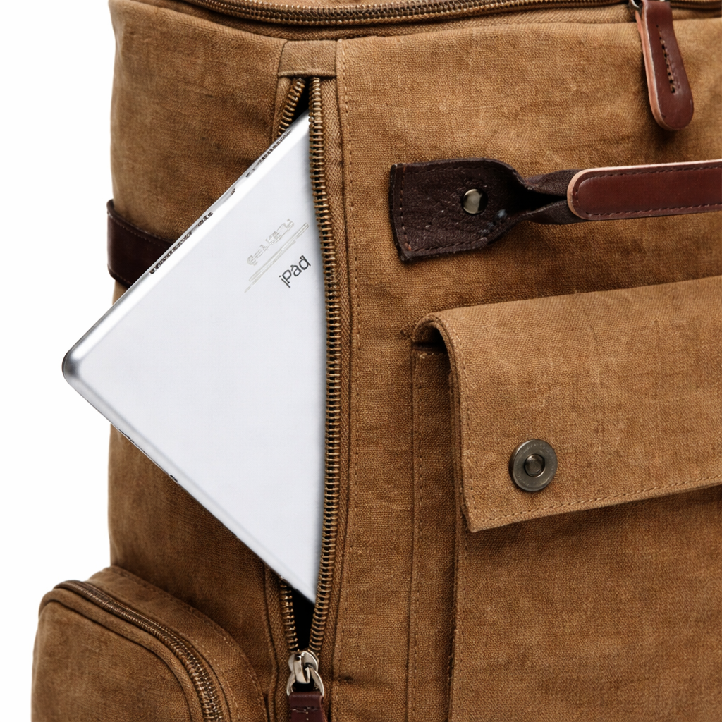 Ancien Sac À dos En Toile