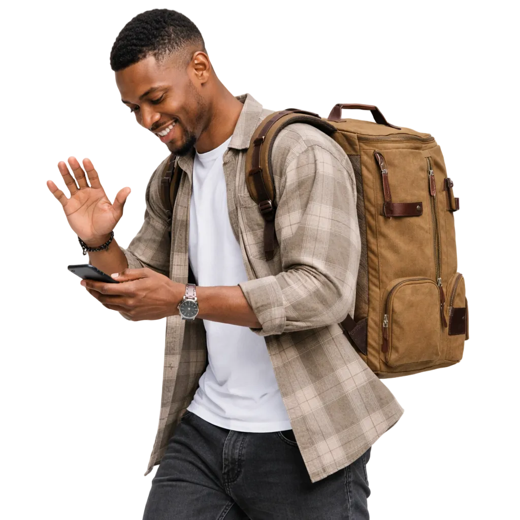 Ancien Sac À dos En Toile