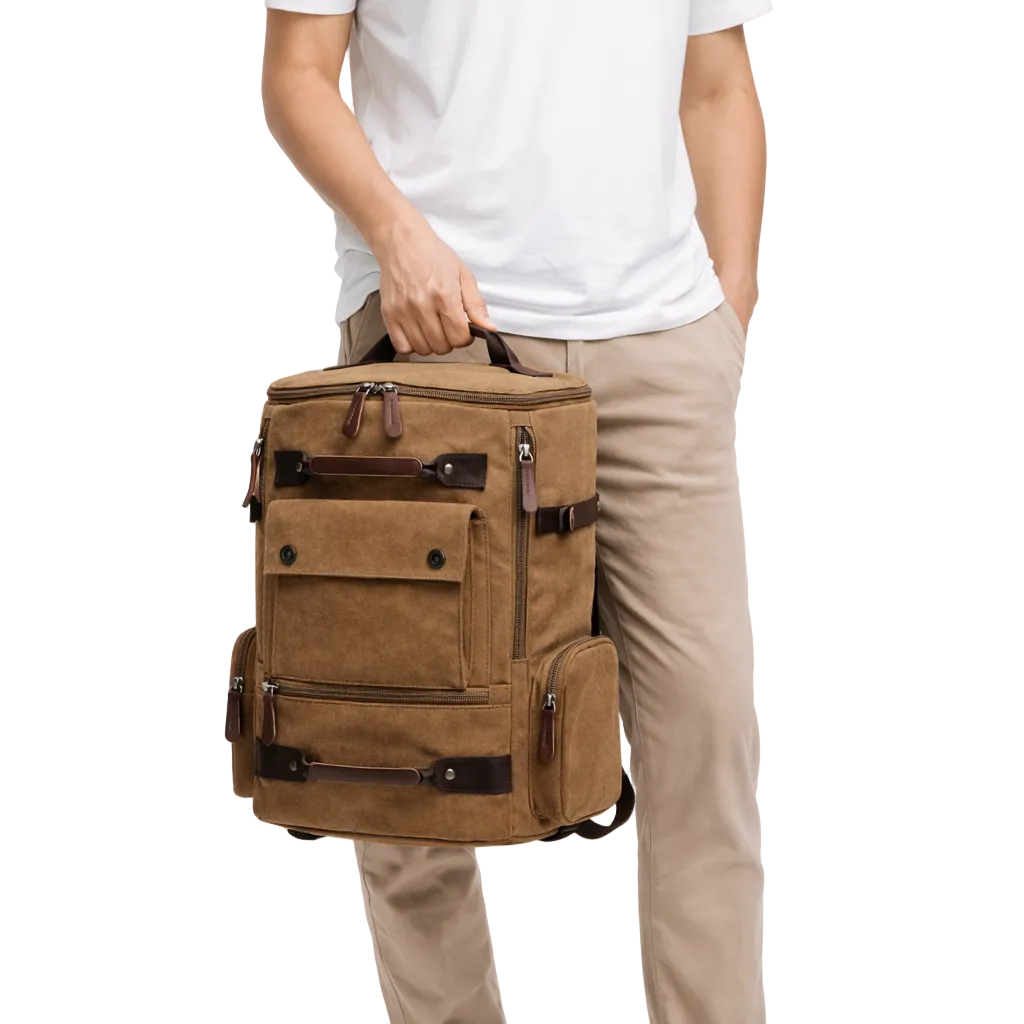 Ancien Sac À dos En Toile