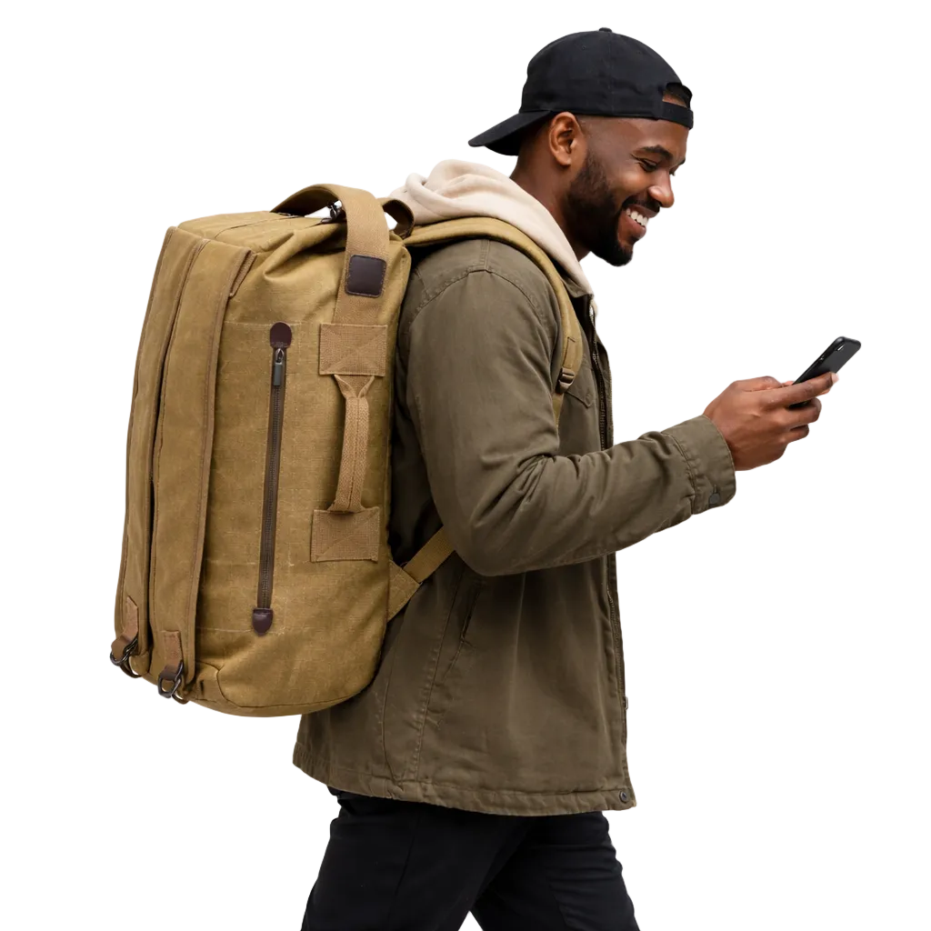 Grand Sac À Dos En Toile Homme