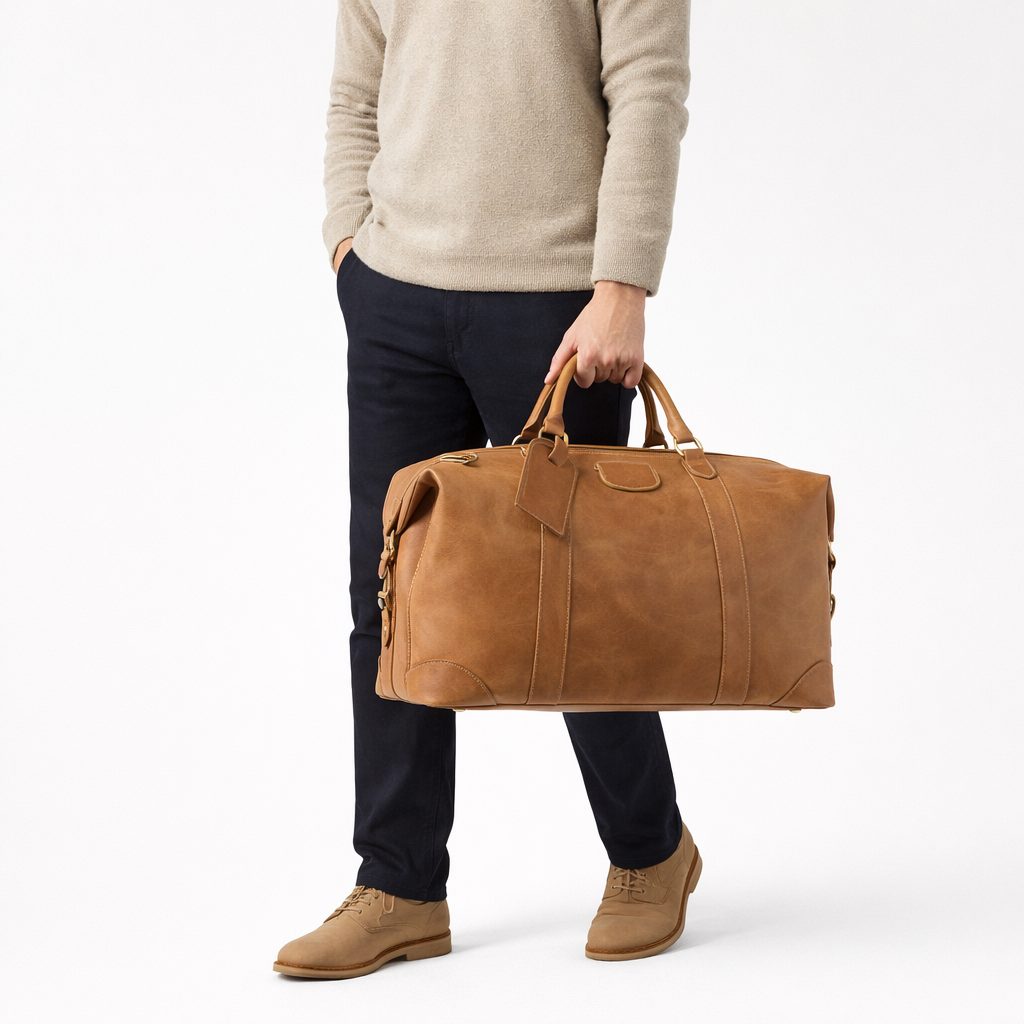 Grand Sac De Voyage En Cuir