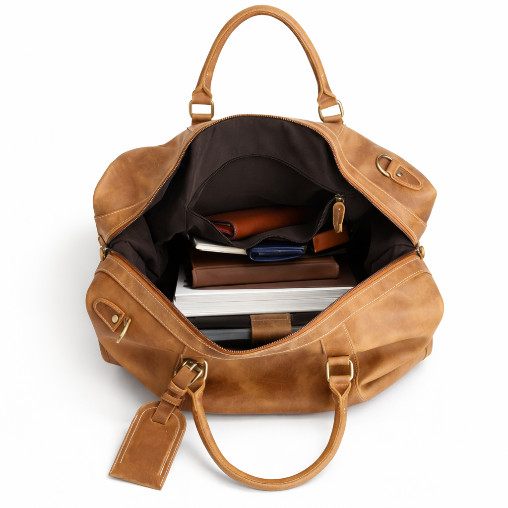 Grand Sac De Voyage En Cuir