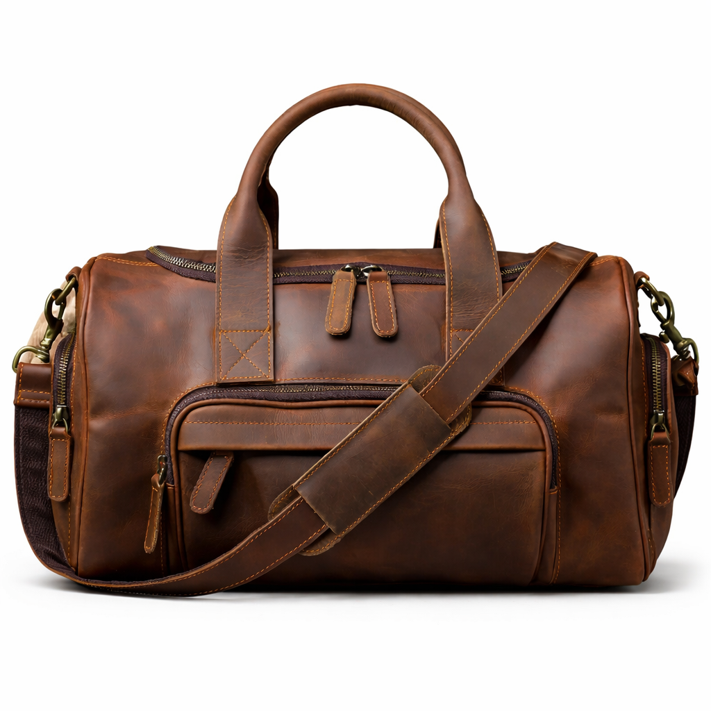 Sac De Voyage En Cuir Vintage Homme