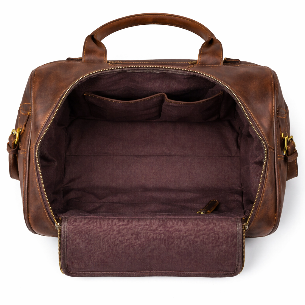 Sac De Voyage En Cuir Vintage Homme