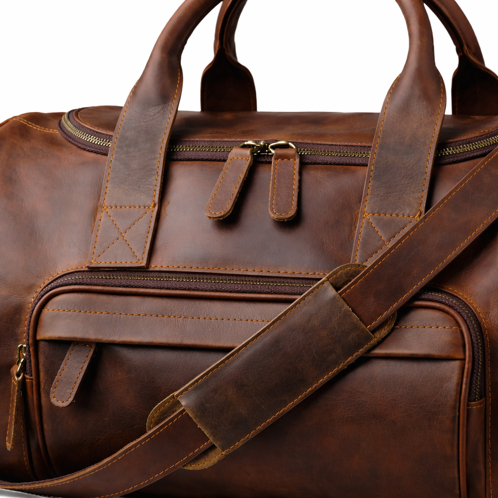 Sac De Voyage En Cuir Vintage Homme