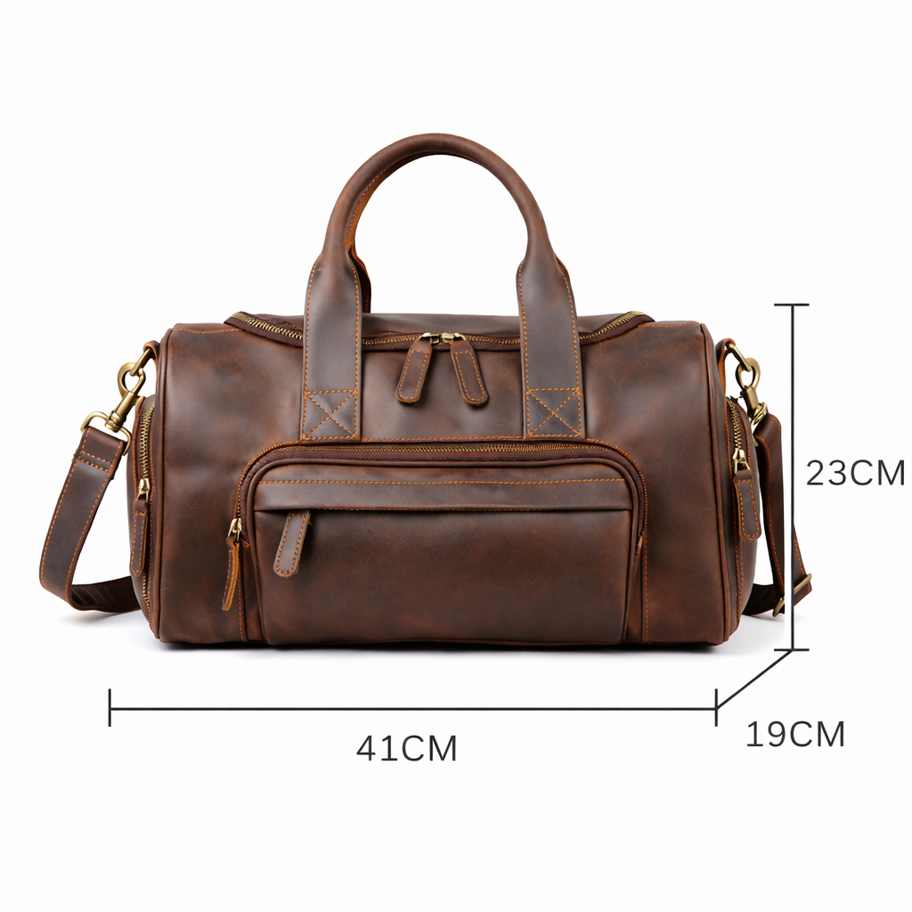 Sac De Voyage En Cuir Vintage Homme