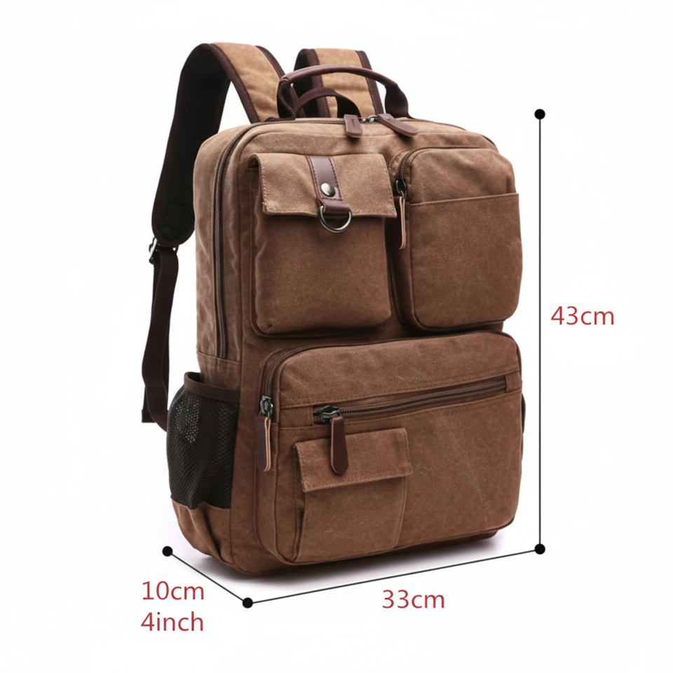 Sac À Dos En Toile Vintage