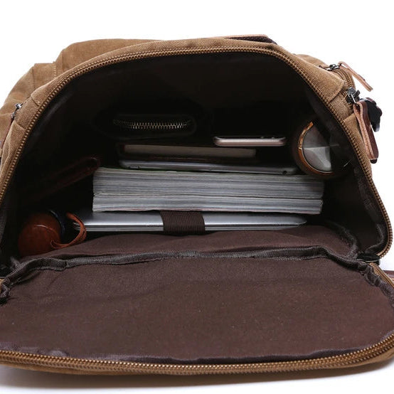 Ancien Sac À dos En Toile