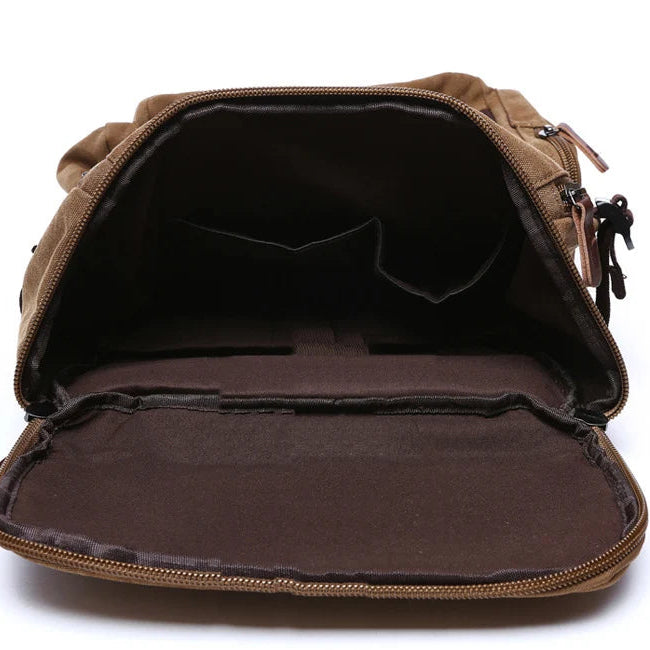 Ancien Sac À dos En Toile