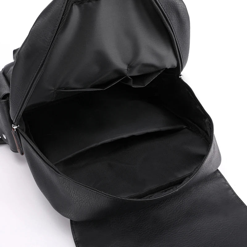Sac À Dos En Cuir Noir