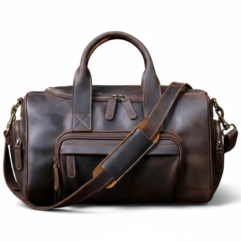 Sac De Voyage En Cuir Vintage Homme