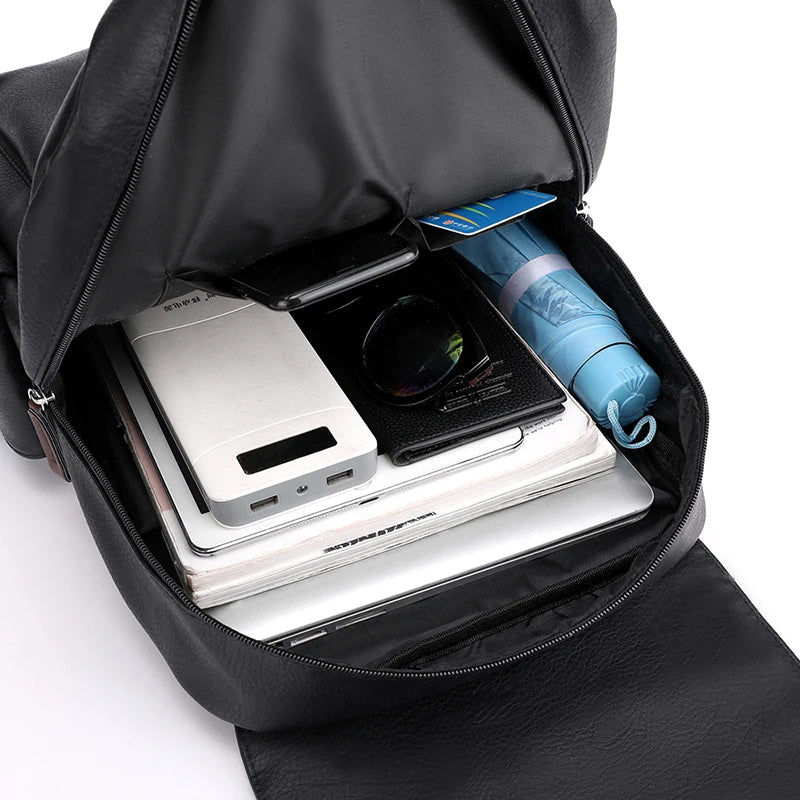 Sac À Dos En Cuir Noir