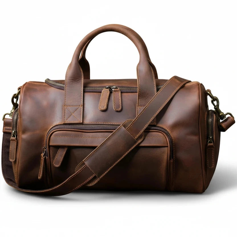 Sac De Voyage En Cuir Vintage Homme