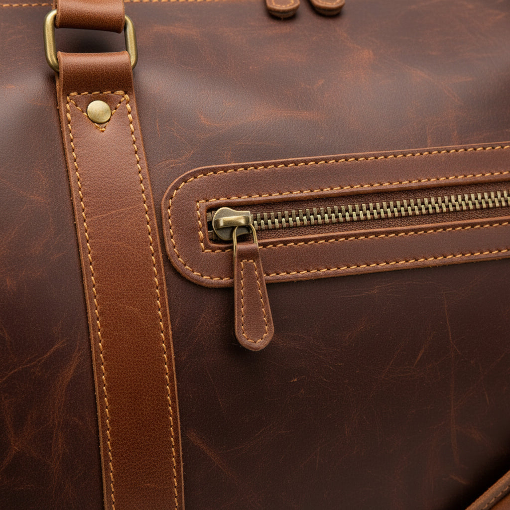 Sac De Voyage En Cuir Vintage Homme