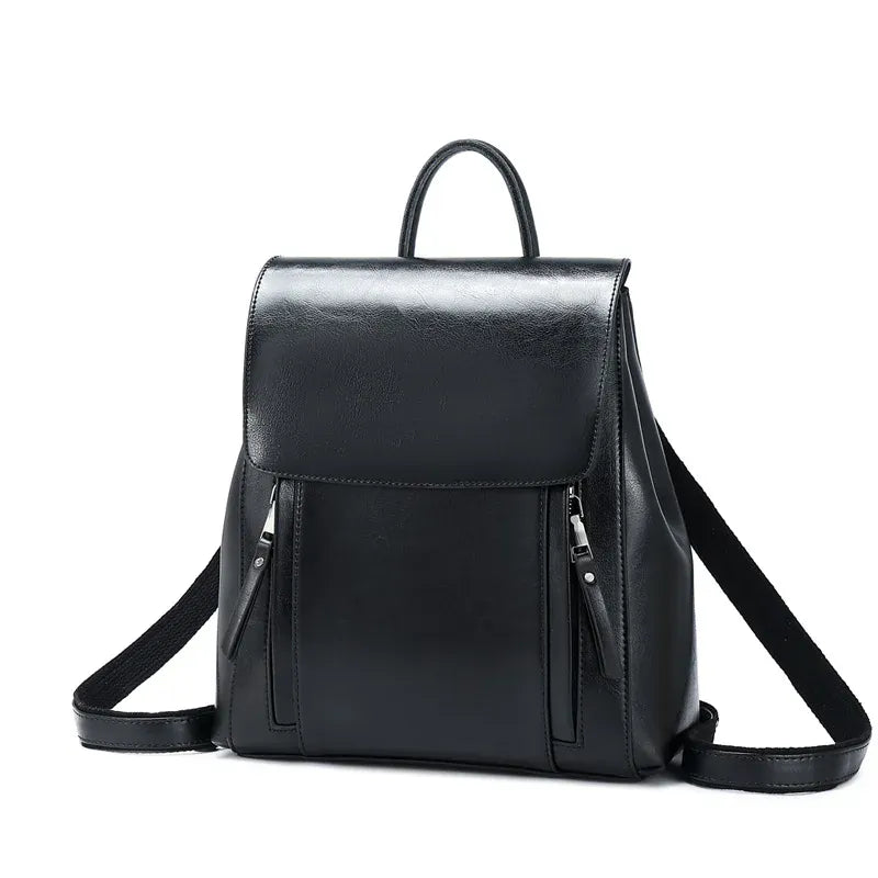 Ma Bagagerie Femme Noir Sac À Dos En Cuir Femme