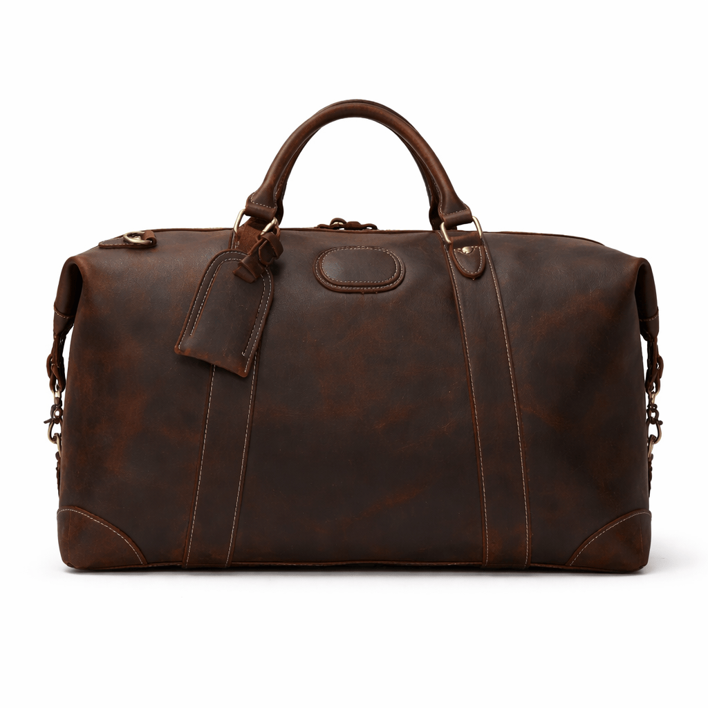 Ma Bagagerie Grand Sac Marron très foncé Grand Sac De Voyage En Cuir