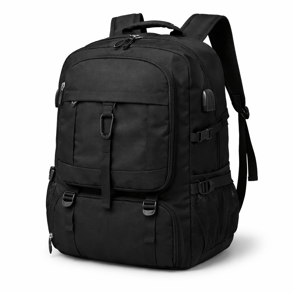 Ma Bagagerie Sac À Dos Noir / 50L Sac À Dos De Voyage 50 Litres