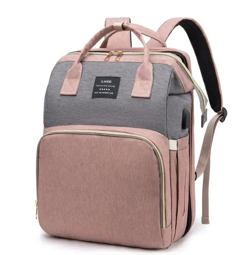 Ma Bagagerie Sac À Langer Rose clair Sac À Dos À Langer Avec Lit