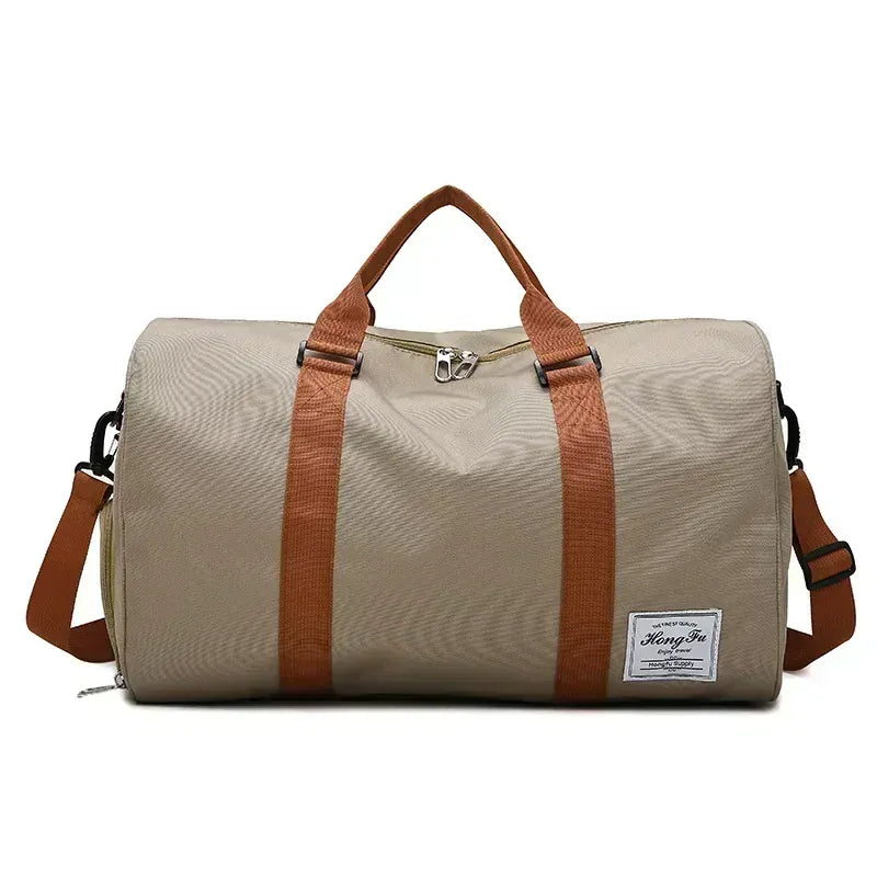 Ma Bagagerie Sac Bandoulière Beige crème Sac Week-End Avec Compartiment Chaussures