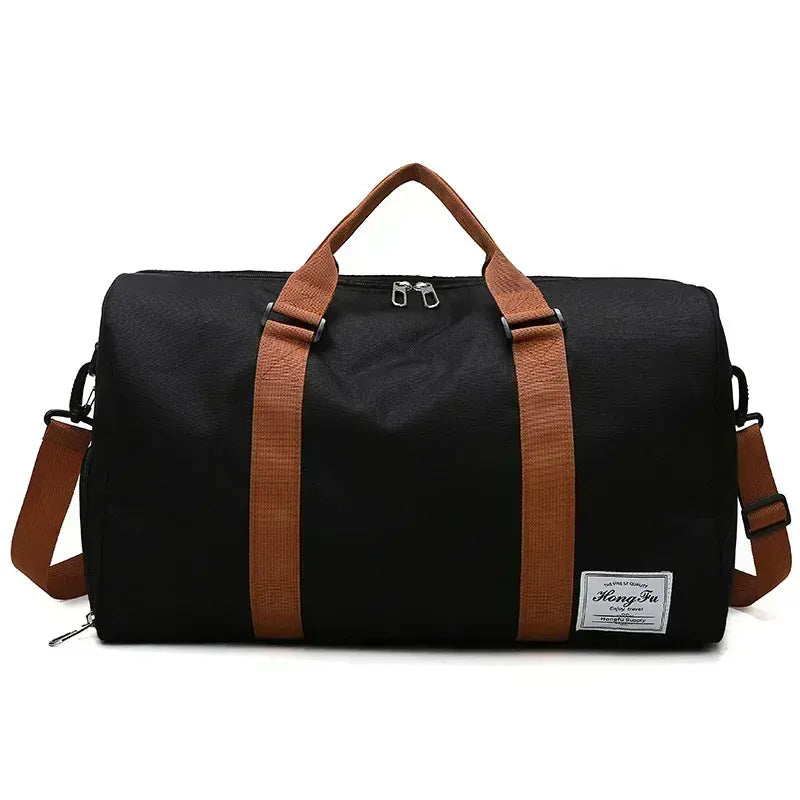 Ma Bagagerie Sac Bandoulière Noir Sac Week-End Avec Compartiment Chaussures