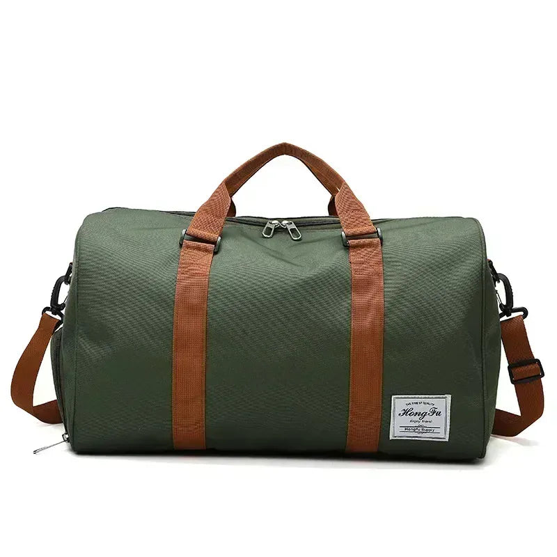 Ma Bagagerie Sac Bandoulière Vert kaki Sac Week-End Avec Compartiment Chaussures