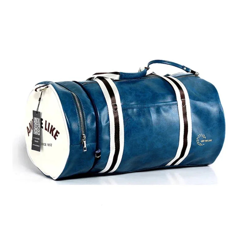 Ma Bagagerie Sac De Luxe Bleu Sac De Sport PU Homme Vintage