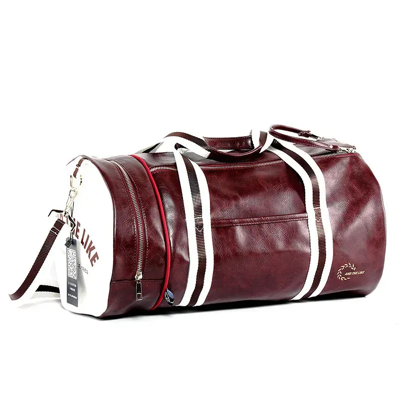 Ma Bagagerie Sac De Luxe Bordeaux Sac De Sport PU Homme Vintage