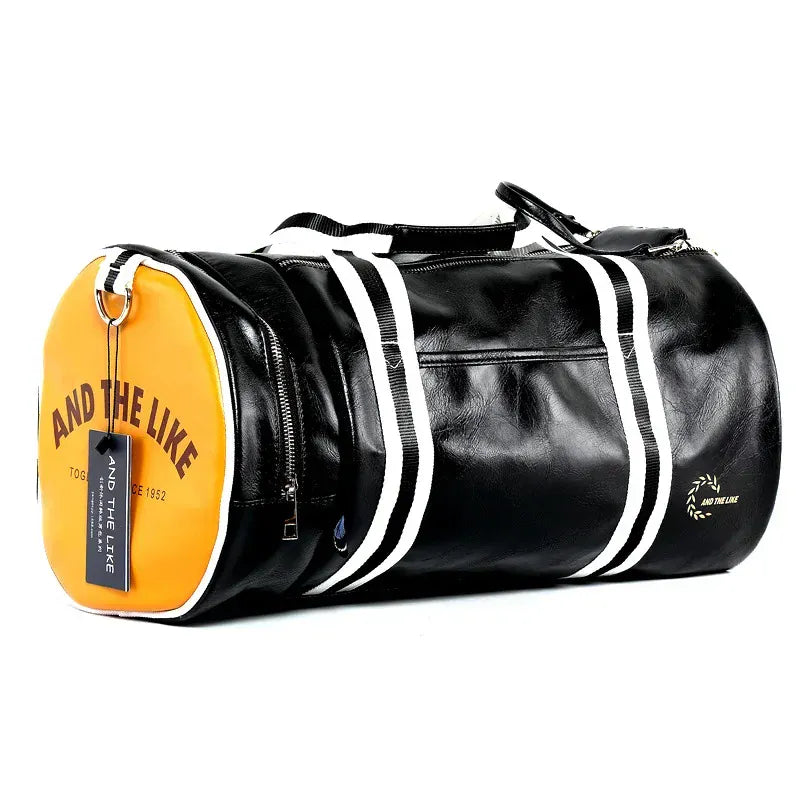 Ma Bagagerie Sac De Luxe Jaune Sac De Sport PU Homme Vintage