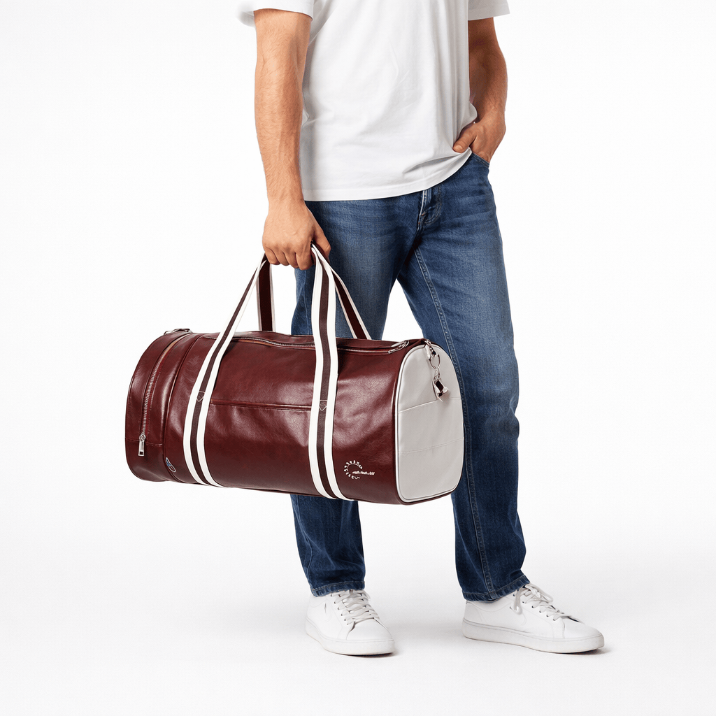 Ma Bagagerie Sac De Luxe Sac De Sport PU Homme Vintage Image
