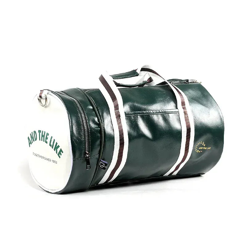 Ma Bagagerie Sac De Luxe Vert foncé Sac De Sport PU Homme Vintage