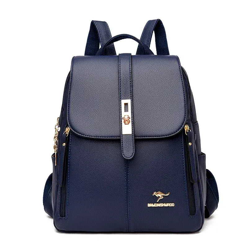Ma Bagagerie Sac En Cuir Bleu foncé Sac De Voyage Femme En Cuir