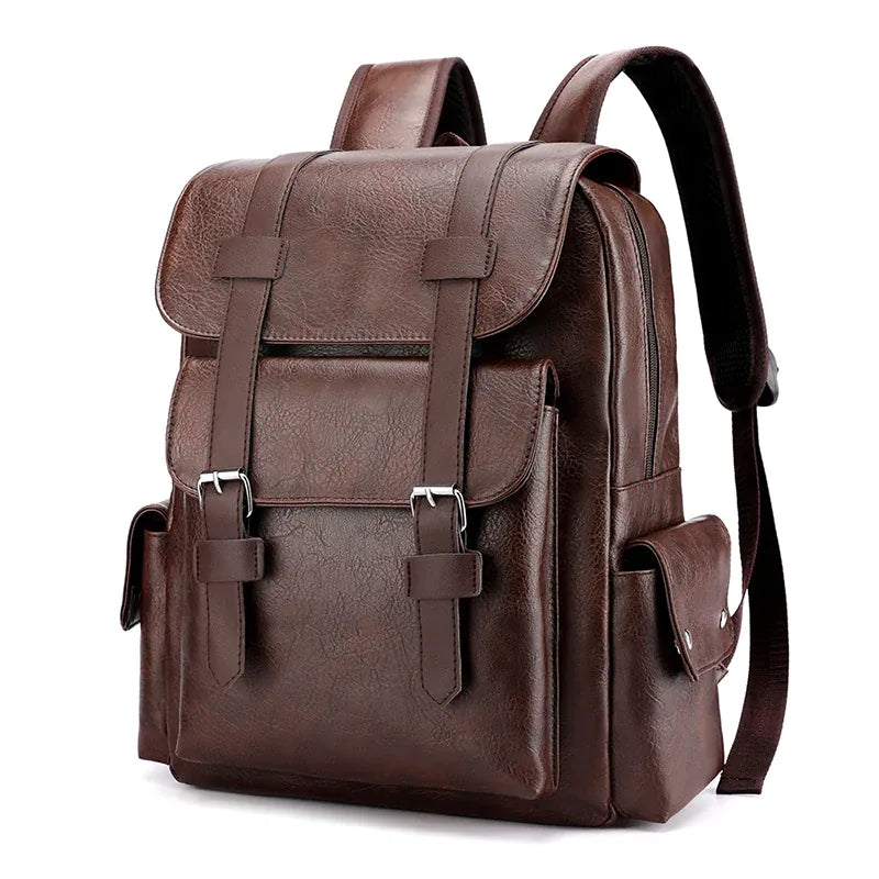 Ma Bagagerie Sac En Cuir Marron foncé Sac À Dos En Cuir Noir