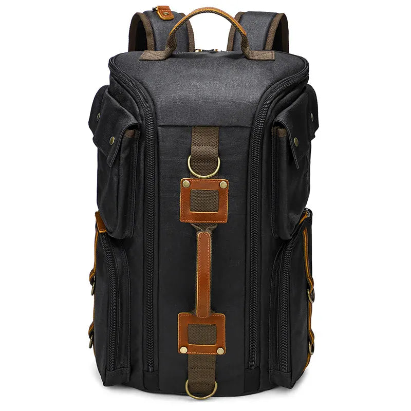 Ma Bagagerie Sac En Cuir Noir Grand Sac À Dos En Cuir