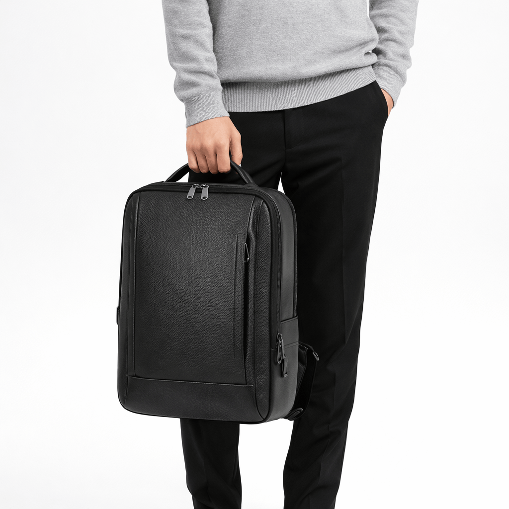 Ma Bagagerie Sac En Cuir Noir Sac À Dos En Cuir Pour Homme