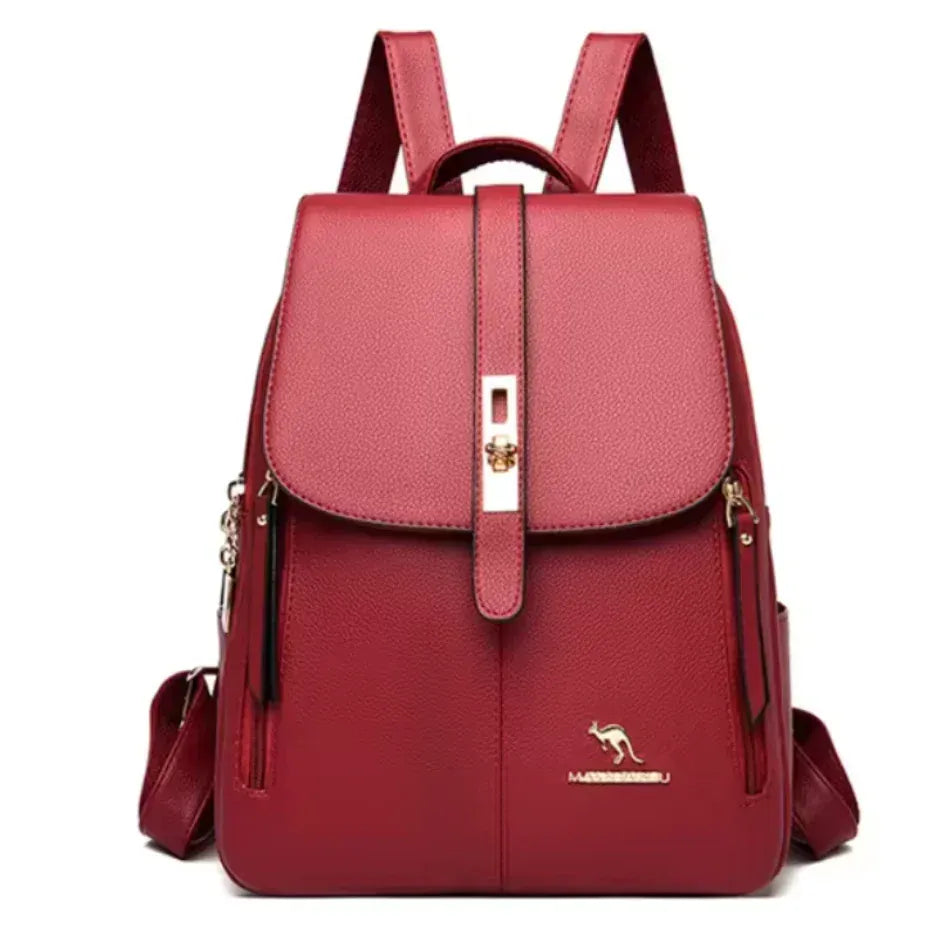 Ma Bagagerie Sac En Cuir Rouge foncé Sac De Voyage Femme En Cuir