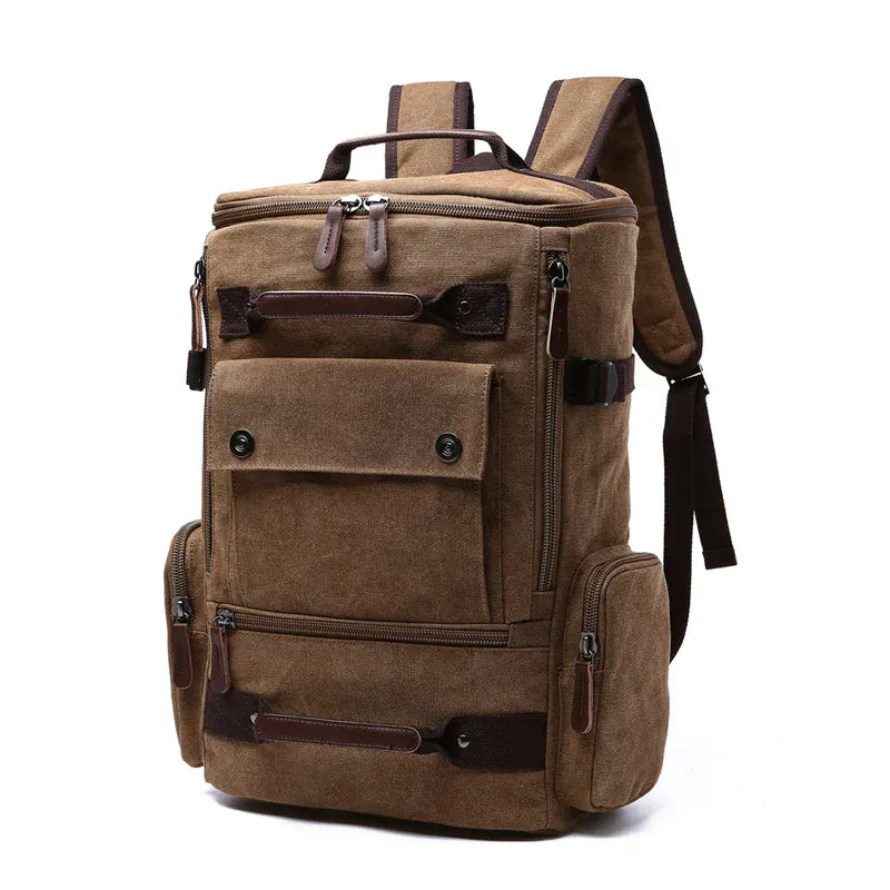 Ma Bagagerie Sac En Toile Marron foncé Ancien Sac À dos En Toile