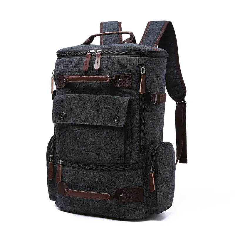 Ma Bagagerie Sac En Toile Noir Ancien Sac À dos En Toile
