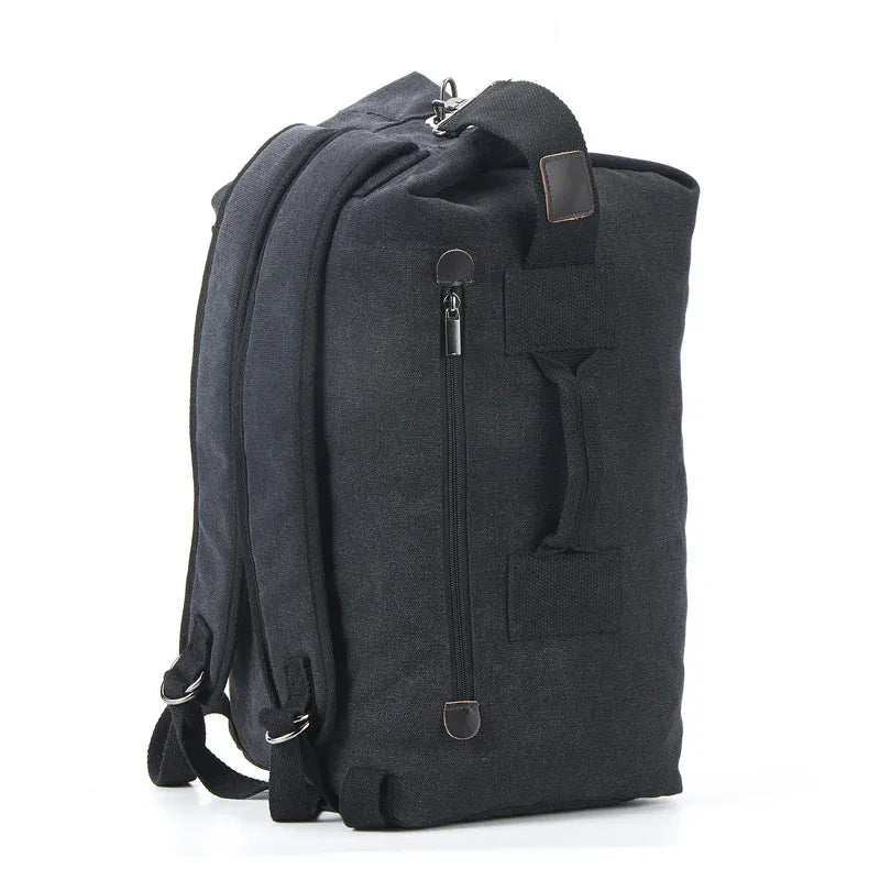 Ma Bagagerie Sac En Toile Noir / Grand 30×55×20 cm Grand Sac À Dos En Toile Homme