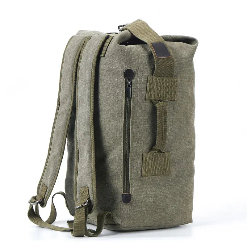 Ma Bagagerie Sac En Toile Vert kaki / Petit 26×45×20 cm Grand Sac À Dos En Toile Homme