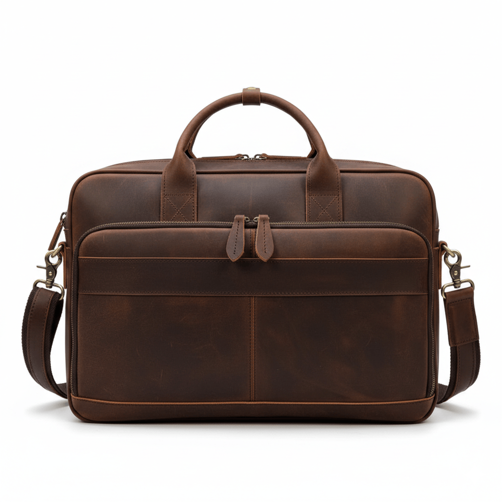 Ma Bagagerie Sac Pour Ordinateur Marron foncé Sacoche Ordi Cuir Homme