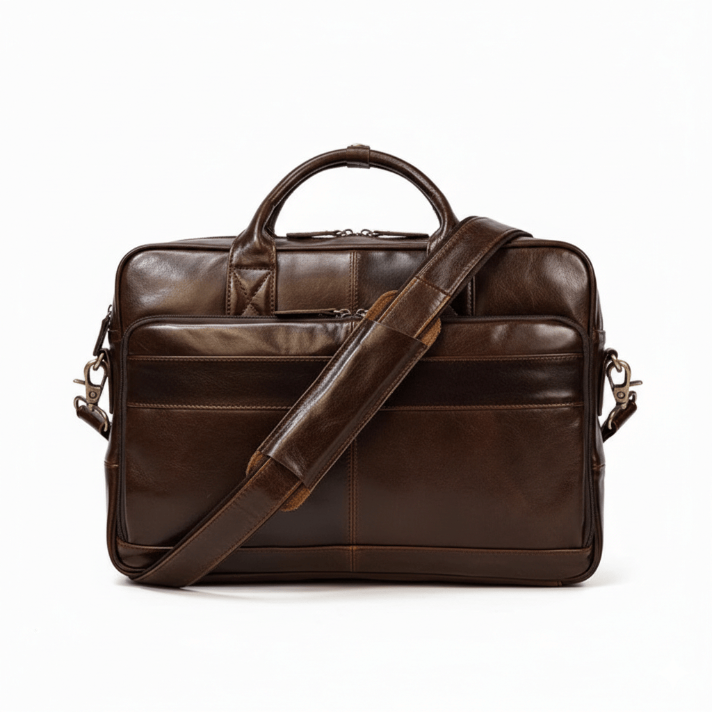 Ma Bagagerie Sac Pour Ordinateur Marron très foncé Sacoche Ordi Cuir Homme