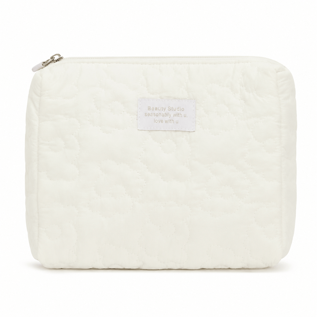 Ma Bagagerie Trousse De Toilette Femme Blanc cassé Trousse De Toilette Matelassée Femme