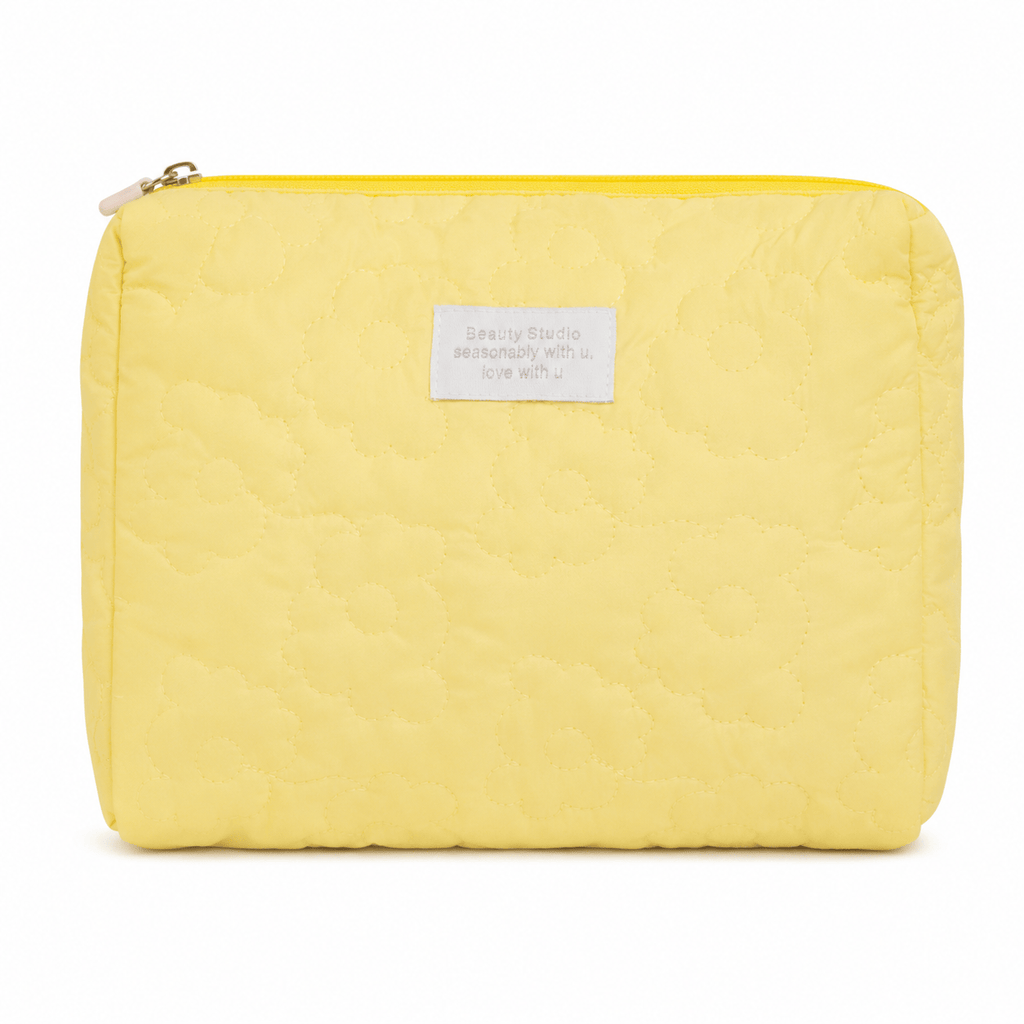 Ma Bagagerie Trousse De Toilette Femme Jaune pastel Trousse De Toilette Matelassée Femme