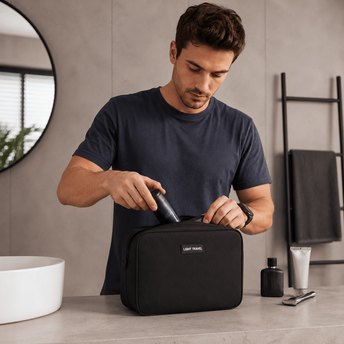 Grande Trousse De Toilette Homme Multi Compartiments