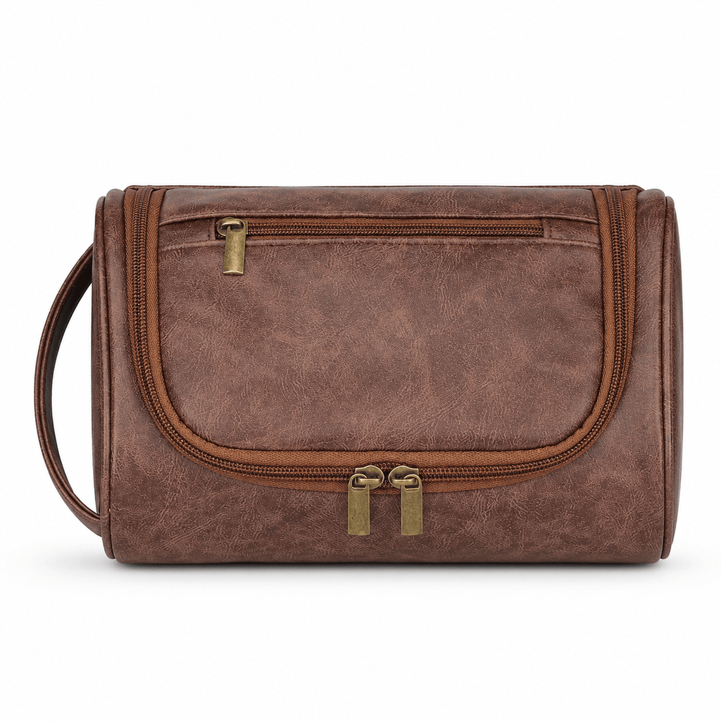 Grande Trousse De Toilette Homme En Cuir
